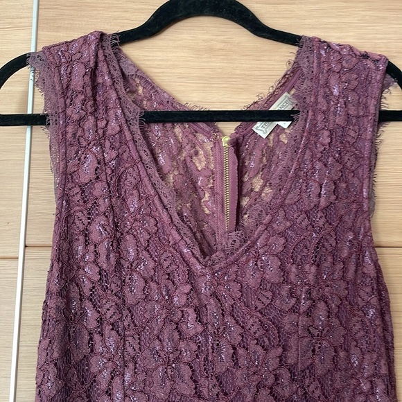 Plum Lace Dress Size Medium - Picture 4 of 10
